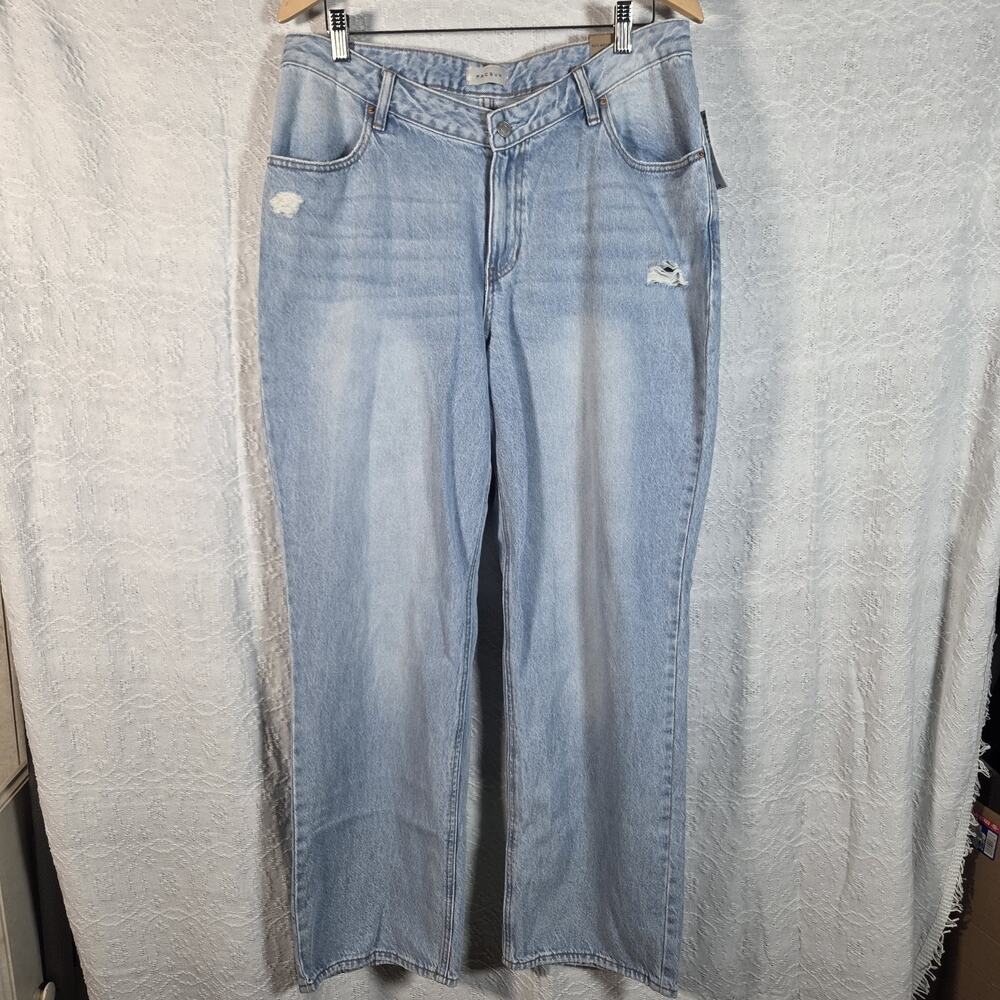 PacSun 90s Boyfriend Jeans Womens 33 Short High Rise Relaxed Straight Light Wash